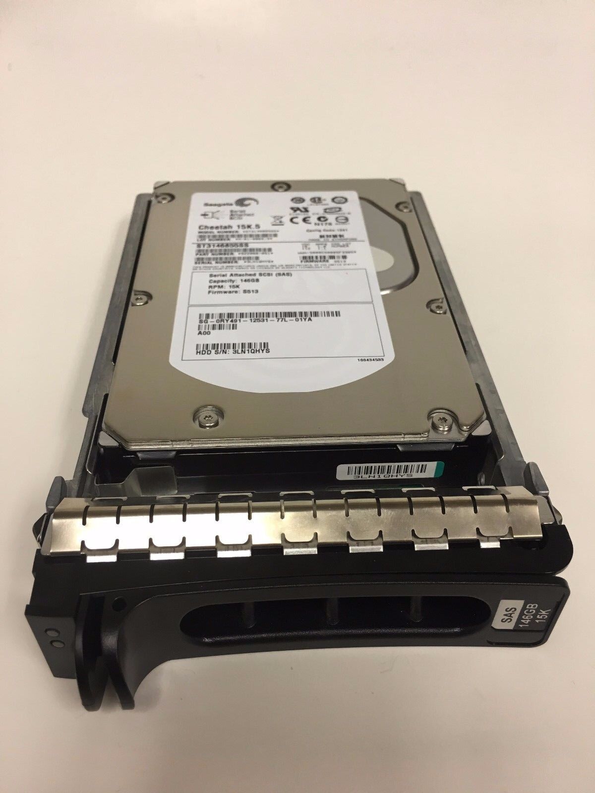Dell / Seagte 146GB 15K SAS 3.5" Hard Disk Hard Drive W/Tray // 0RY491 / ST3146855SS (Used) // สินค้ารับประกัน โดย บริษัท อะไหล่เซิร์ฟเวอร์ จำกัด