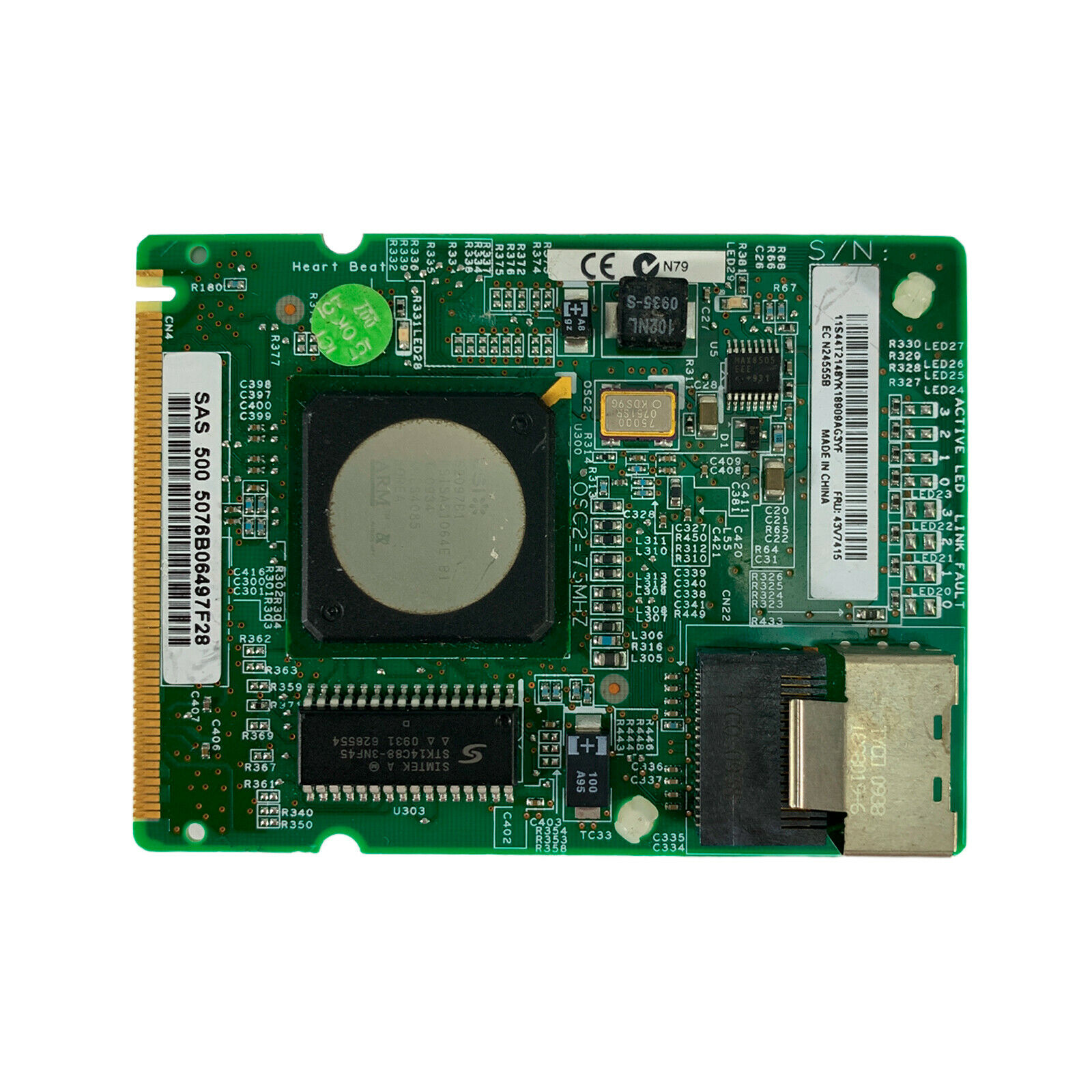 IBM SAS RAID Controller Card ServeRAID-BR10il // 43V7415 (Used) // สินค้ารับประกัน โดย บริษัท อะไหล่เซิร์ฟเวอร์ จำกัด