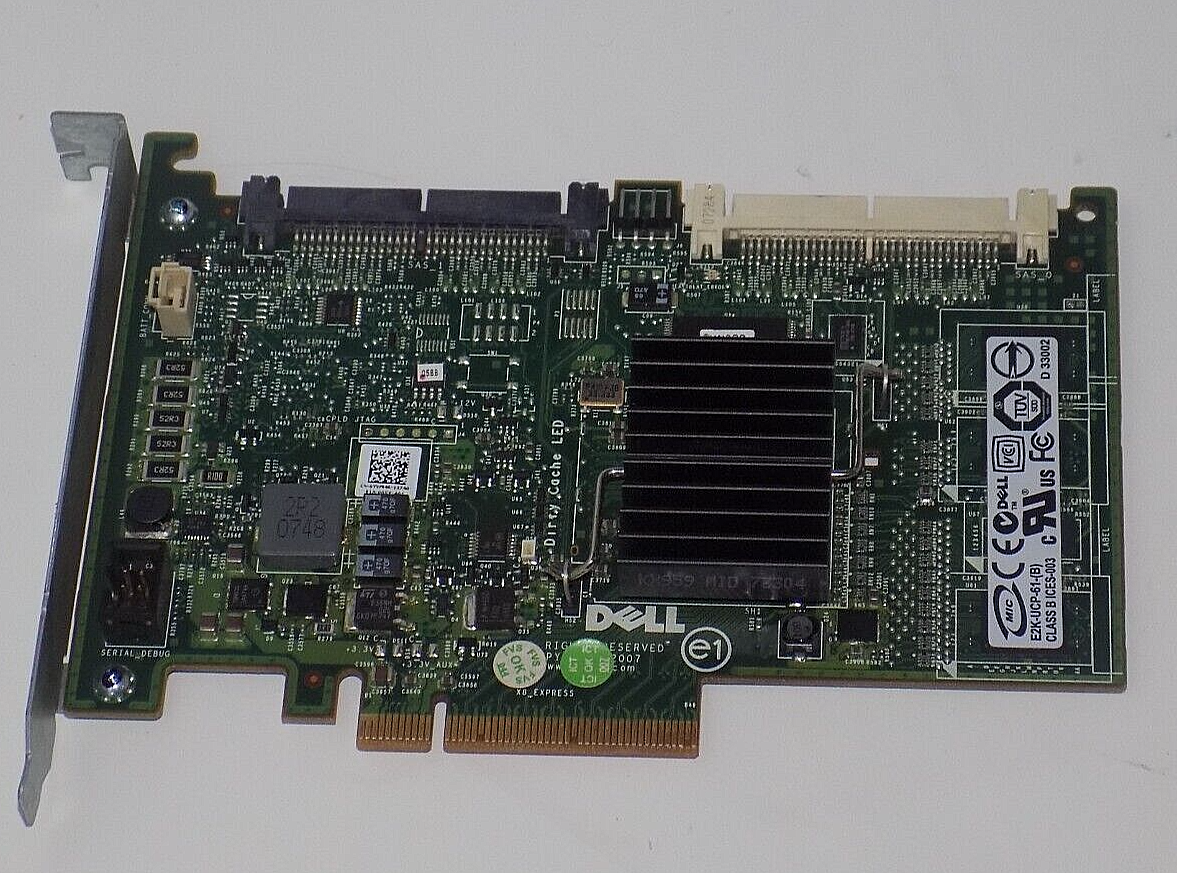 Dell PERC 6I PCIE SAS CARD Raid Controller Card // 0YW946 (Used) // สินค้ารับประกัน โดย บริษัท อะไหล่เซิร์ฟเวอร์ จำกัด