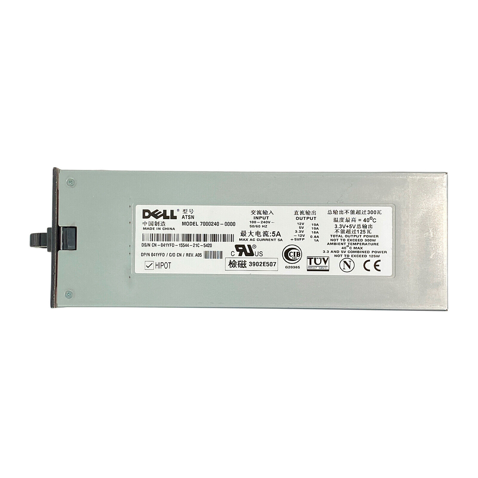 Dell Power Supply 300W For PowerEdge 2500 4600 // 041YFD (Used) // สินค้ารับประกัน โดย บริษัท อะไหล่เซิร์ฟเวอร์ จำกัด