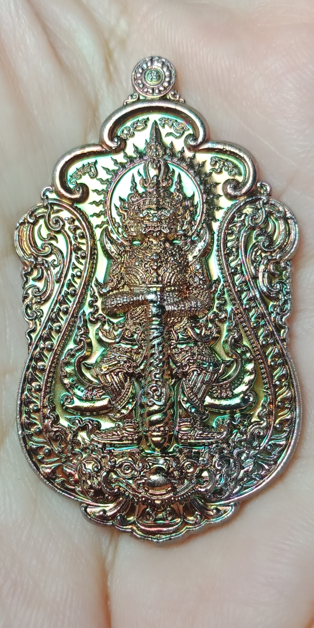 เหรียญท้าวเวสสุวรรณ รุ่นเทพประทานพร หลวงพ่อสุชาติ วัดศิลาดอกไม้ จ.เพชรบูรณ์ ปี 2563