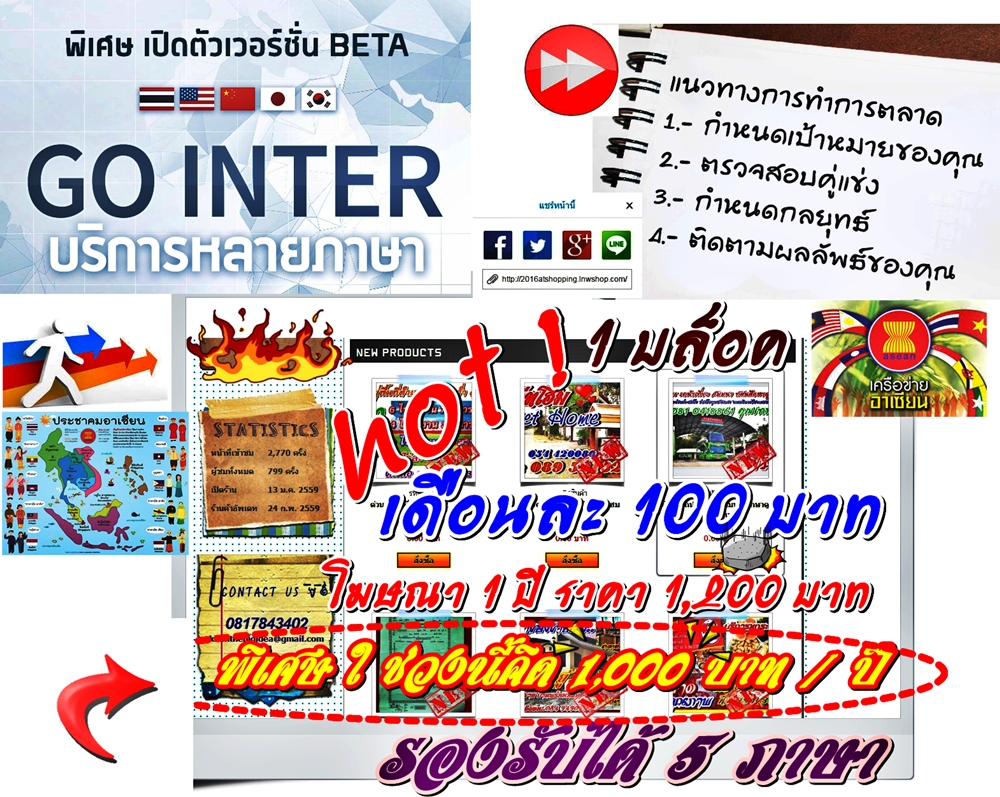 สื่อโฆษณาได้ตลอด 1 ปี อัพเดรตให้ฟรีตลอดอายุการใช้งาน 1 ปี