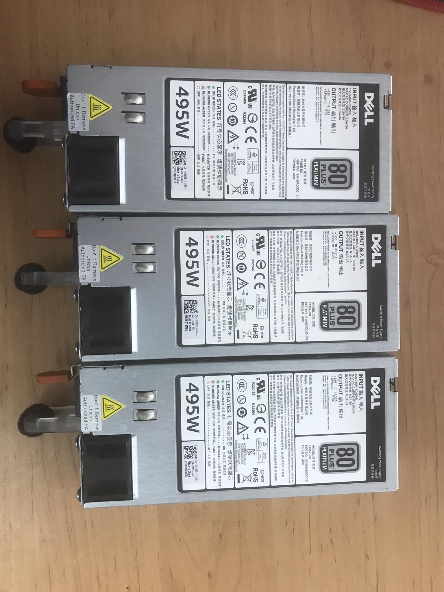 Dell 495Watts Power Supply for PowerEdge R620 // 013MD5 (Used) // สินค้ารับประกัน โดย บริษัท อะไหล่เซิร์ฟเวอร์ จำกัด