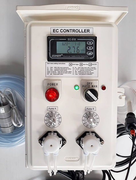 เครื่องผสมปุ๋ย AB ไฮโดรโปนิกส์ แบบอัตโนมัติ Automatic EC controller AB Hydroponics
