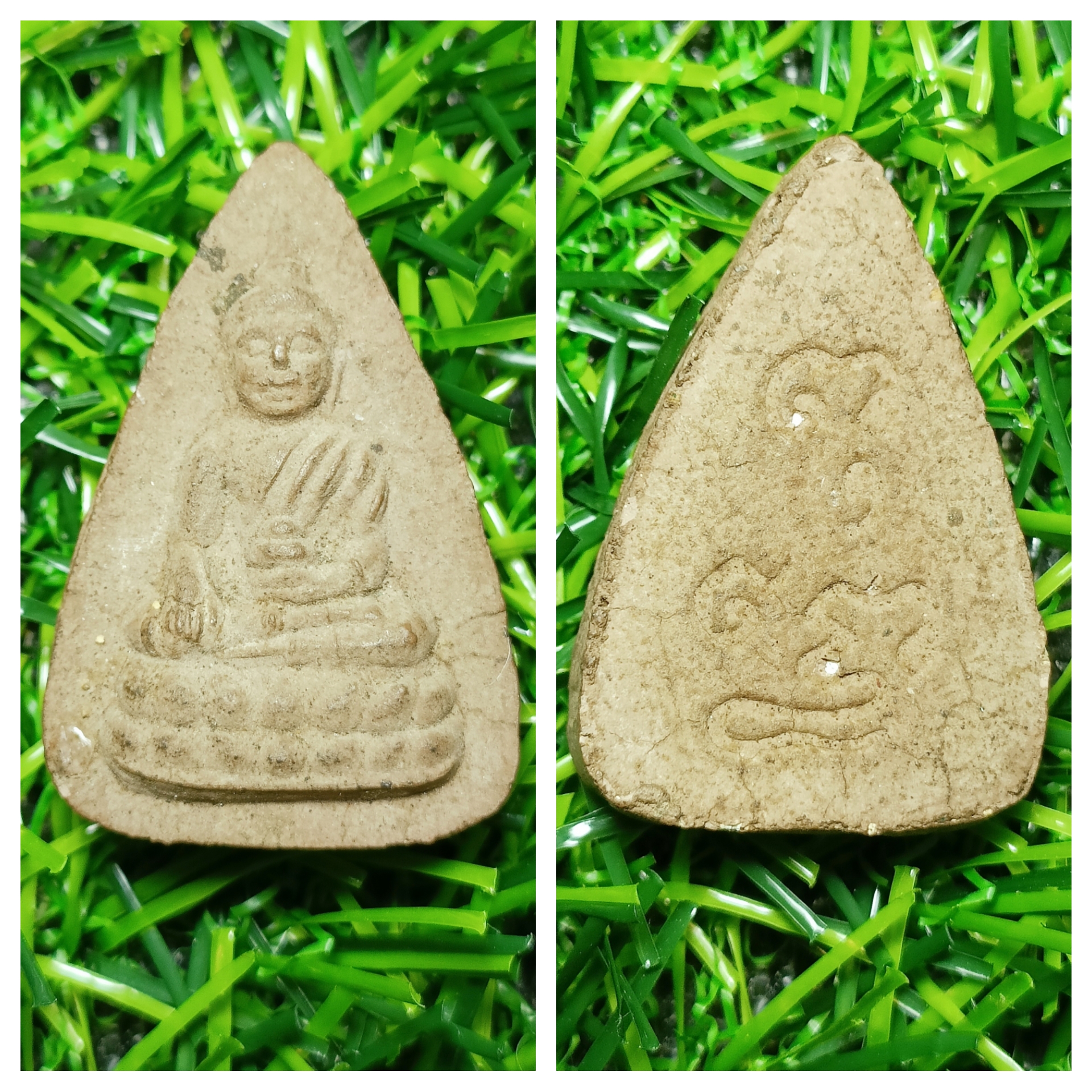 พระพุทโธน้อย ผสมมวลสารพระผงของ แม่ชีบุญเรือน วัดสารนาถธรรมาราม ระยอง ปี 2516 ยันต์พุทโธ