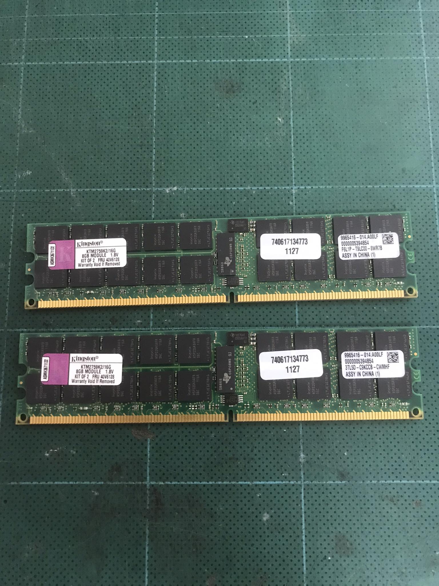 Kingston 8GB DDR2 PC2-5300R RDIMM Equivalent Server Memory Ram / KTM2759K2/16G / 9965416-014 (Used) // สินค้ารับประกัน โดย บริษัท อะไหล่เซิร์ฟเวอร์ จำกัด