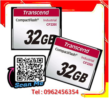 TransCend, Compact Flash Card, CF Card,32Gb,CF220i,Industrial Grade,Industrial Temp,TS32GCF220I