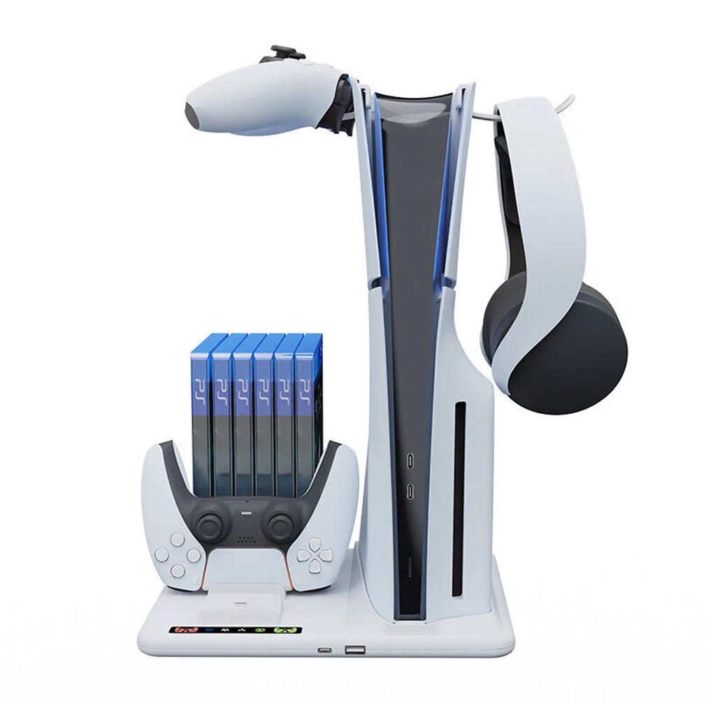 PS5 Slim : iPlay Multi-Functional Stand + Headphone Holder