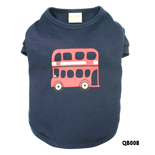 เสื้อยืดสีน้ำเงินลายรถเมล์แดง ยี่ห้อ Butter size4