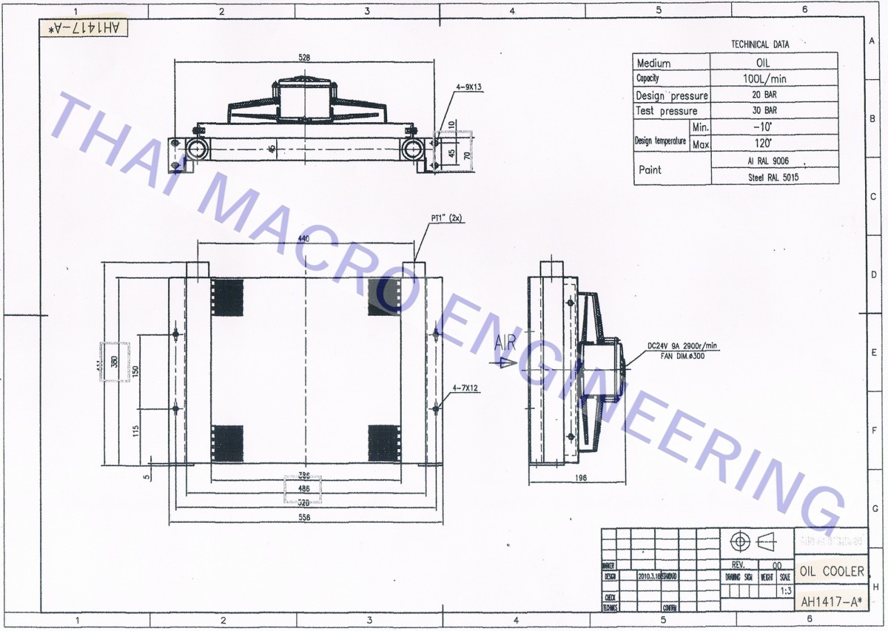 Air-Oil-Heat Exchanger maxma(MAHE-AH1417A(12V/100L)