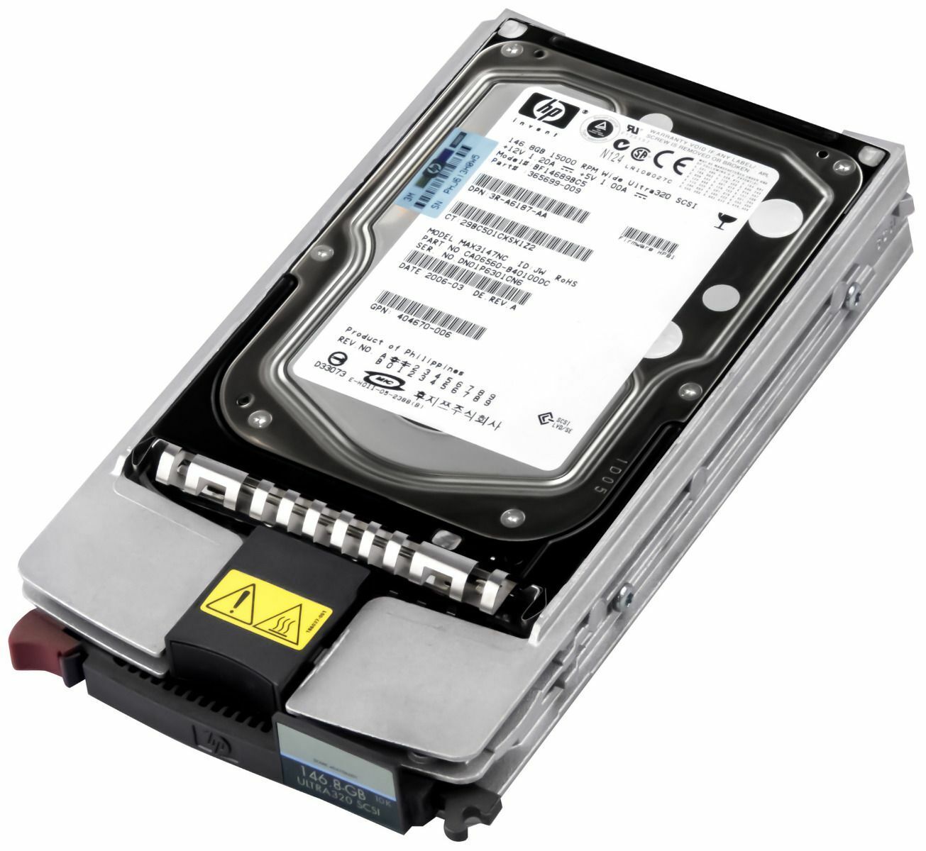 HP 146GB 15K 8MB SCSI U320 80-PIN 3.5'' Hard Disk // BF14689BC5 / HDD 365699-009 / GPN 404670-006 / Tray 404712-001 (Used) // สินค้ารับประกัน โดย บริษัท อะไหล่เซิร์ฟเวอร์ จำกัด