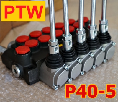 ไฮโดรลิคคอนโทรนวาวร์(4หุน) PTW P40-5(5แกน)(40L.)(3,000-4,600PSI)