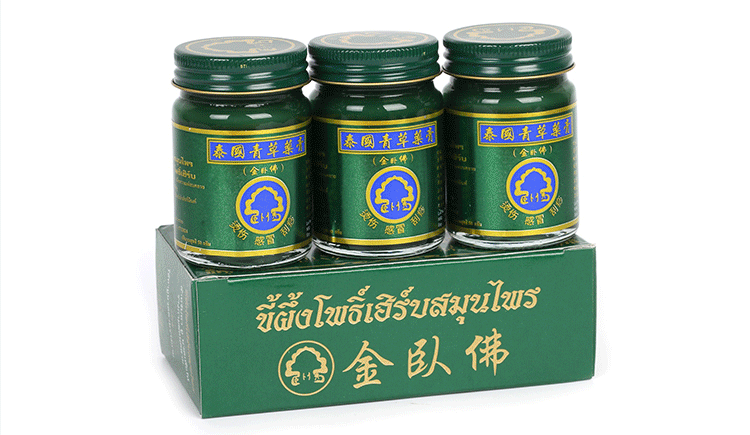 ยาหม่องขี้ผึ้งจินว่อโฝ 金臥佛青草药膏