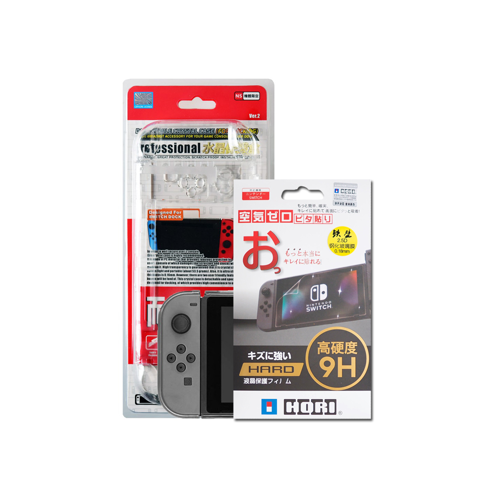 Nintendo Switch Case Crystal Protector + Screen Protector (Glass)