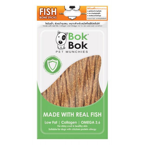BokBok Fish bone stick สติ๊กเนื้อปลาผสมกระดูก 50 กรัม