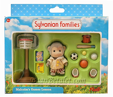 ซิลวาเนียน ลิงน้อยมัลคอมกับชุดกีฬา (UK) Sylvanian Families Malcolm's Games Lesson