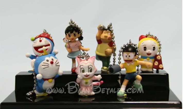 คล้องกระเป๋า/ห้อยโทร..โมเดลโดราเอมอน-โนบีตะ-ชิสุกะ-ไจแอนท์-โดเรมี 7แบบ (Doraemon)