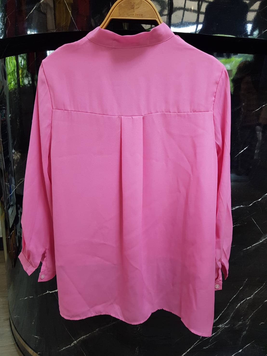 9006 Kim Shirt เบสิค ม่วง/ขาว/ชมพู (FreeSize)