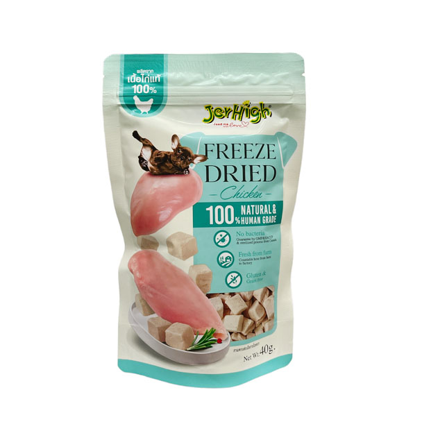 Jerhigh Freeze Dried Chicken เจอร์ไฮ เนื้อไก่ ฟรีซดราย 40 กรัม