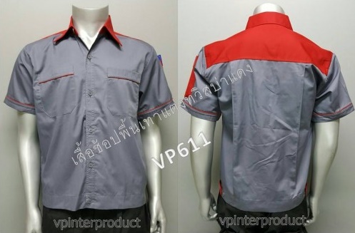 เสื้อช่าง 2 สี เเขนสั้น ผ้าคอมทวิว ไซร์ M-XXL มีสต็อก สินค้าจากโรงงานมาเอง