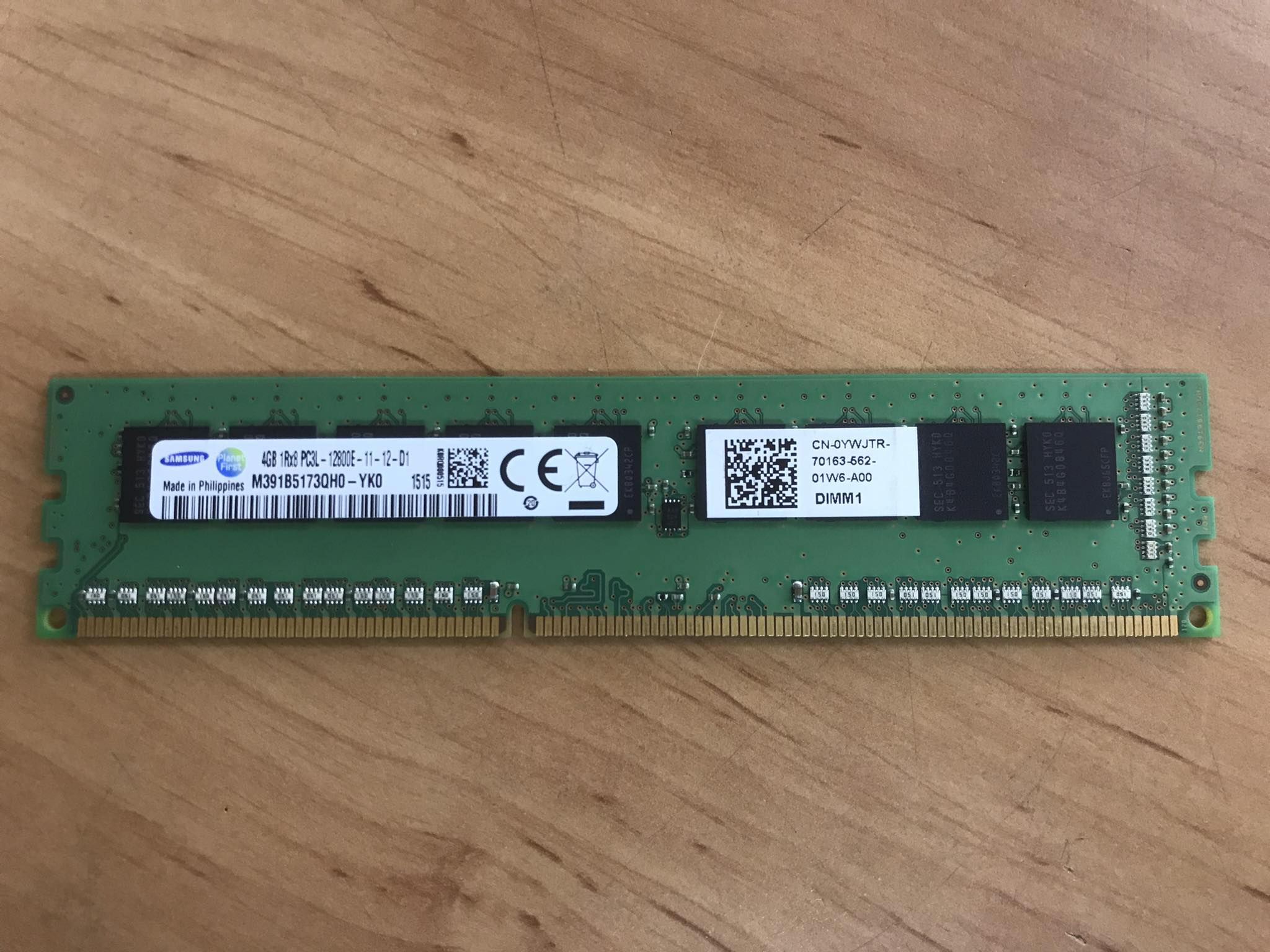 Dell 4GB (1Rx8) PC3L-12800E DDR3-1600 ECC Ram // 0YWJTR (Used) // สินค้ารับประกัน โดย บริษัท อะไหล่เซิร์ฟเวอร์ จำกัด