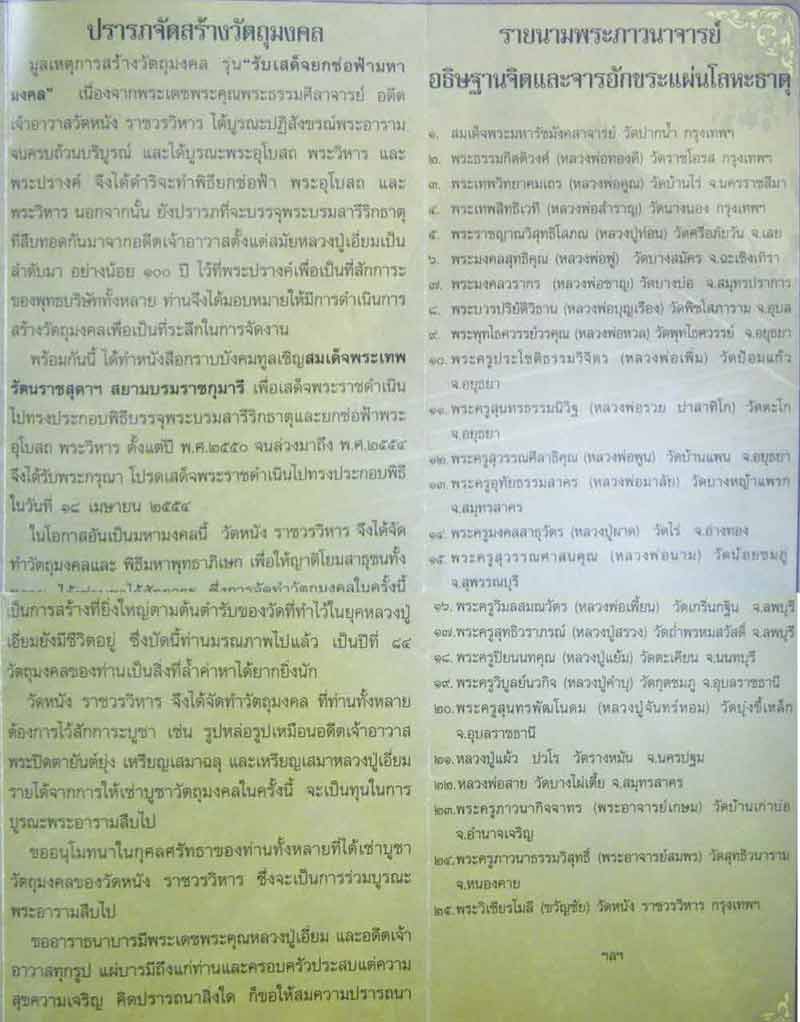 เหรียญเสมาฉลุ หลวงปู่เอี่ยม วัดหนัง รุ่นรับเสด็จยกช่อฟ้ามหามงคล หลังยันต์สี่ วัดหนัง เนื้อทองแดง ปี2554