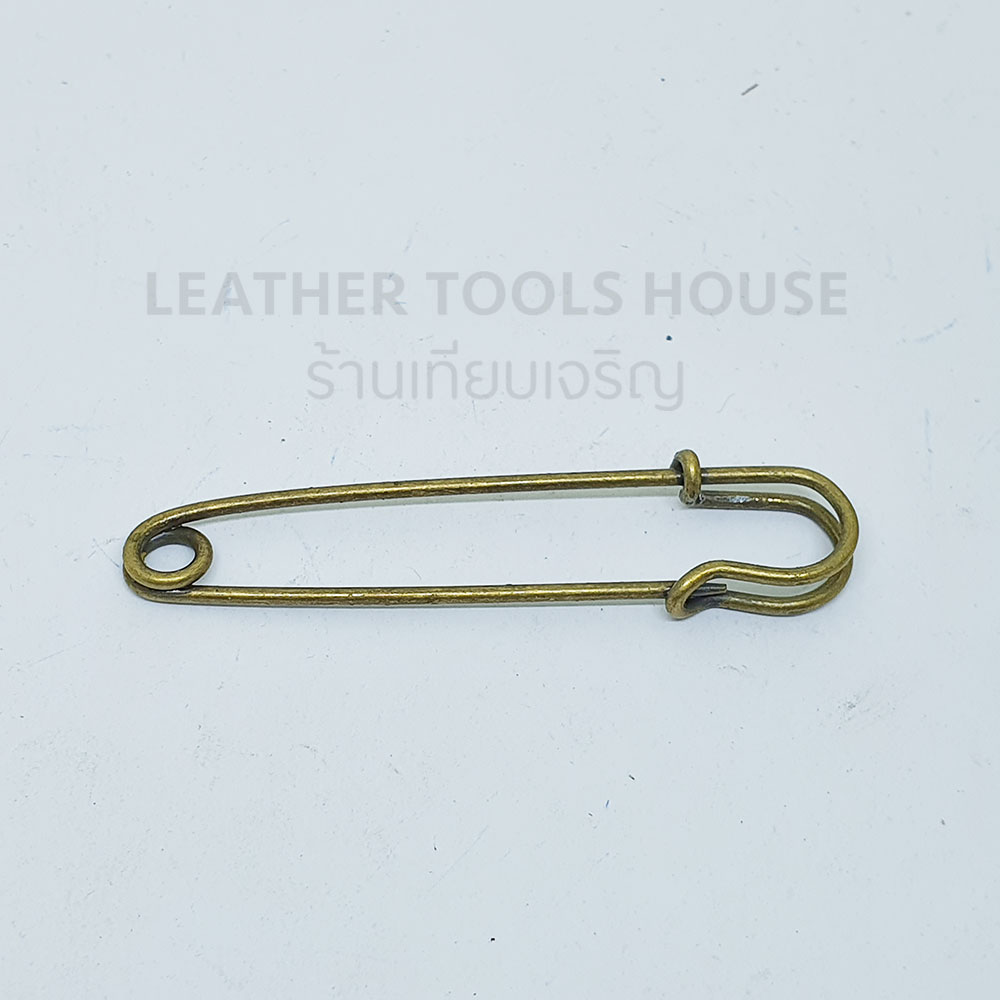 เข็มกลัด 2.5นิ้ว สีเหลืองดำ 10อัน