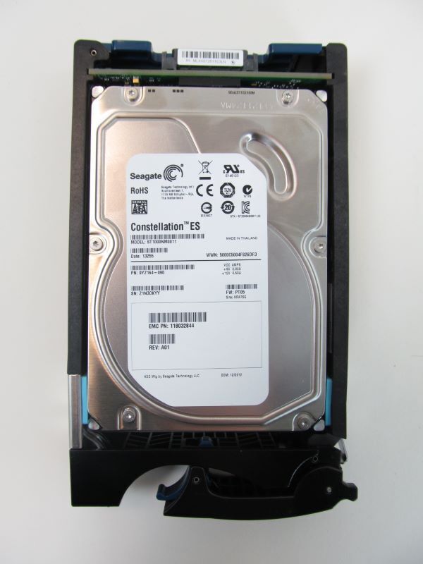EMC 1TB 7.2K RPM SATA2 Hard Drive EMC // TRAY 005049542 / EMC HDD 118032844 / ST1000NM0011 (Used) // สินค้ารับประกัน โดย บริษัท อะไหล่เซิร์ฟเวอร์ จำกัด