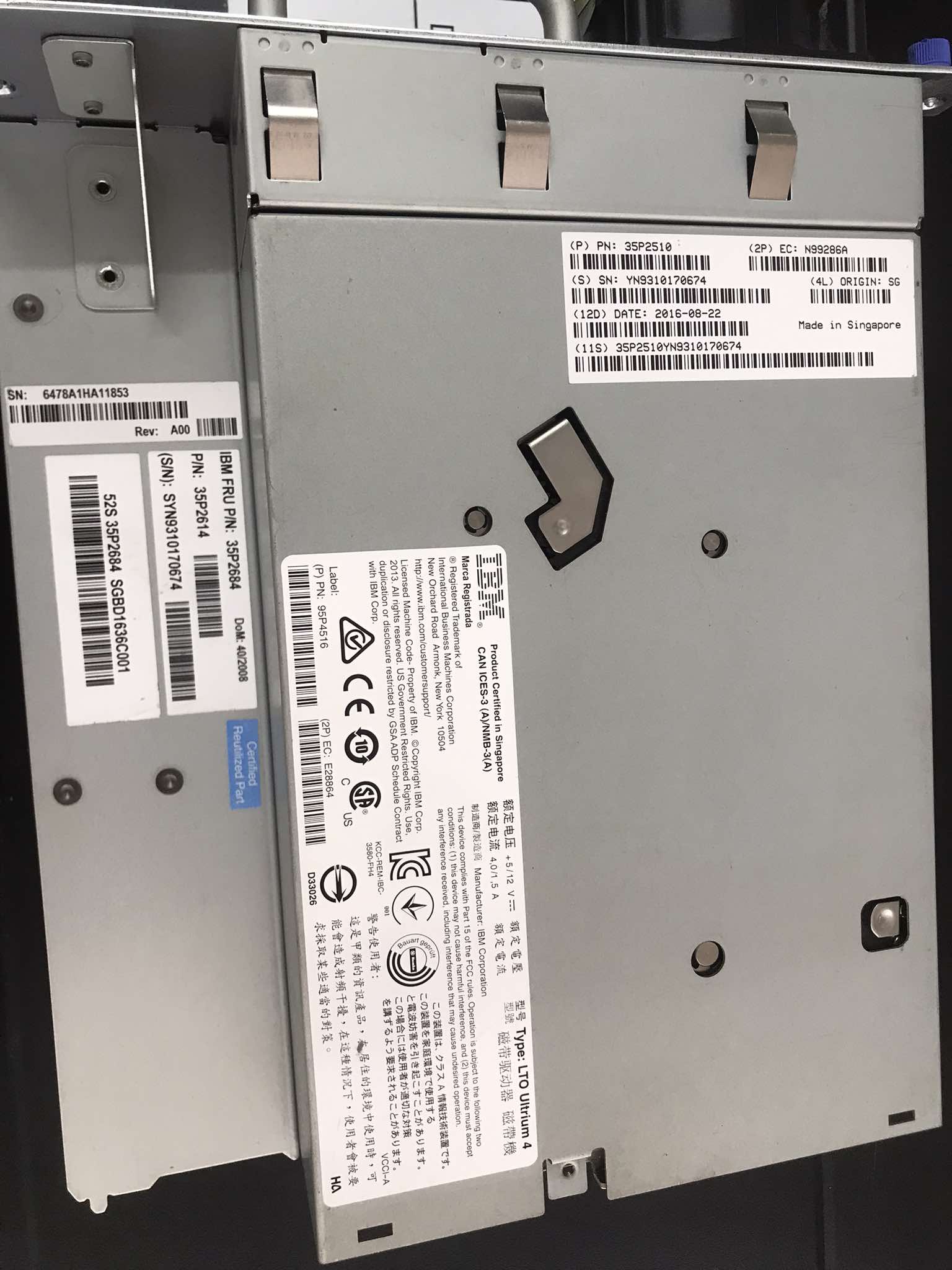 IBM LTO-4 FC for TS3100 TS3200 3573 Library Tape Drive // 35P2684, 35P2510, 95P4516, 35P2614 (Used) // สินค้ารับประกัน โดย บริษัท อะไหล่เซิร์ฟเวอร์ จำกัด