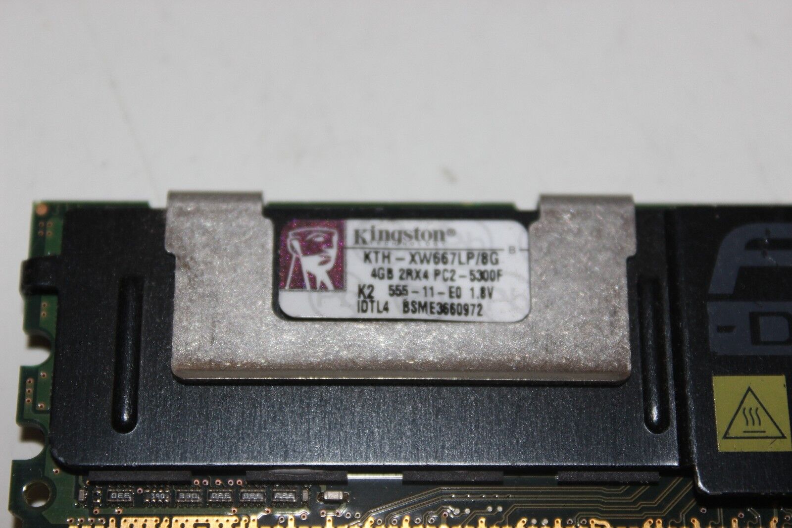 Kingston 4GB (2Rx4) PC2-5300F DDR2 Servidor Ram ECC Protegido / KTH-XW667LP/8G (Used) // สินค้ารับประกัน โดย บริษัท อะไหล่เซิร์ฟเวอร์ จำกัด