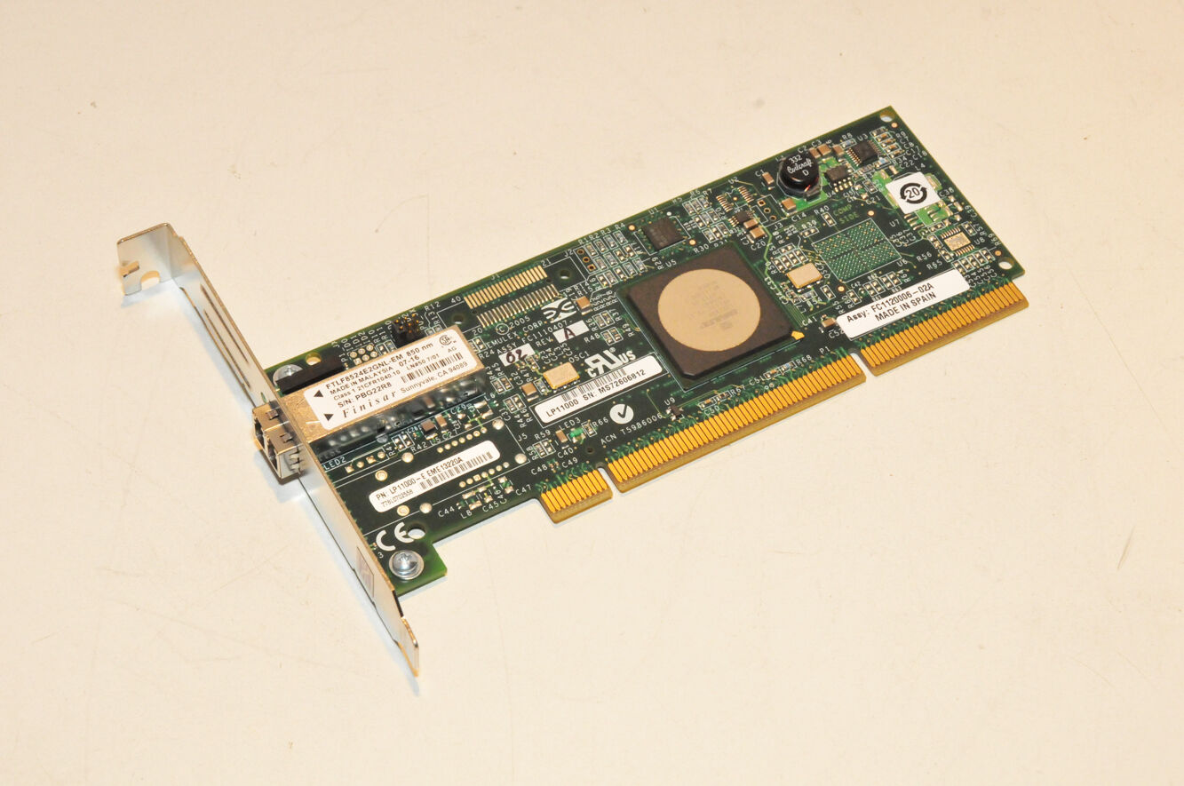 EMULEX LP11000-E Single 4GB PCI-X Fibre Channel Adapter (Used) // สินค้ารับประกัน โดย บริษัท อะไหล่เซิร์ฟเวอร์ จำกัด