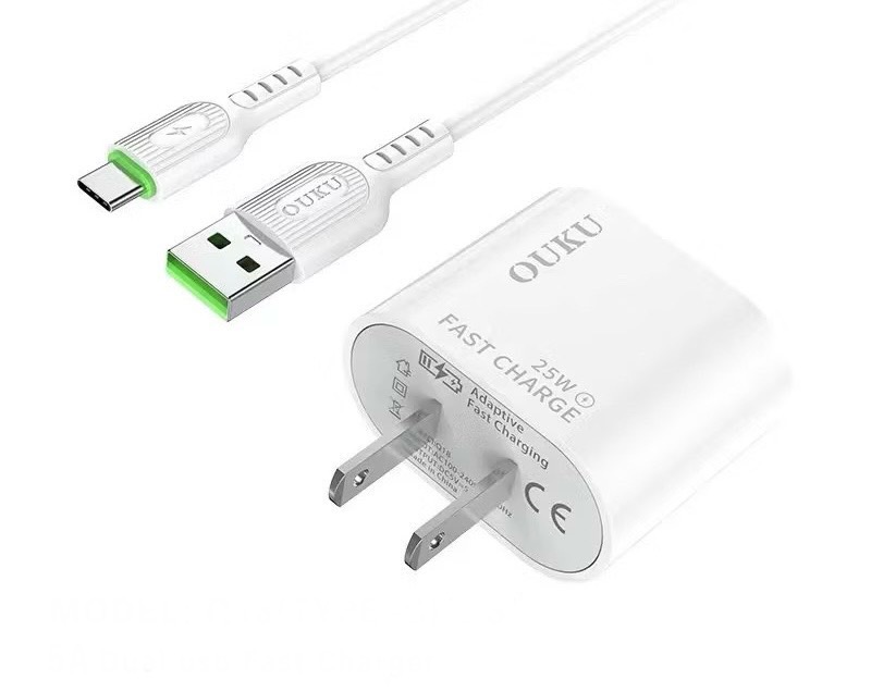 Q18 5A DUAL USB FAST CHARGER TYPE-C SET
