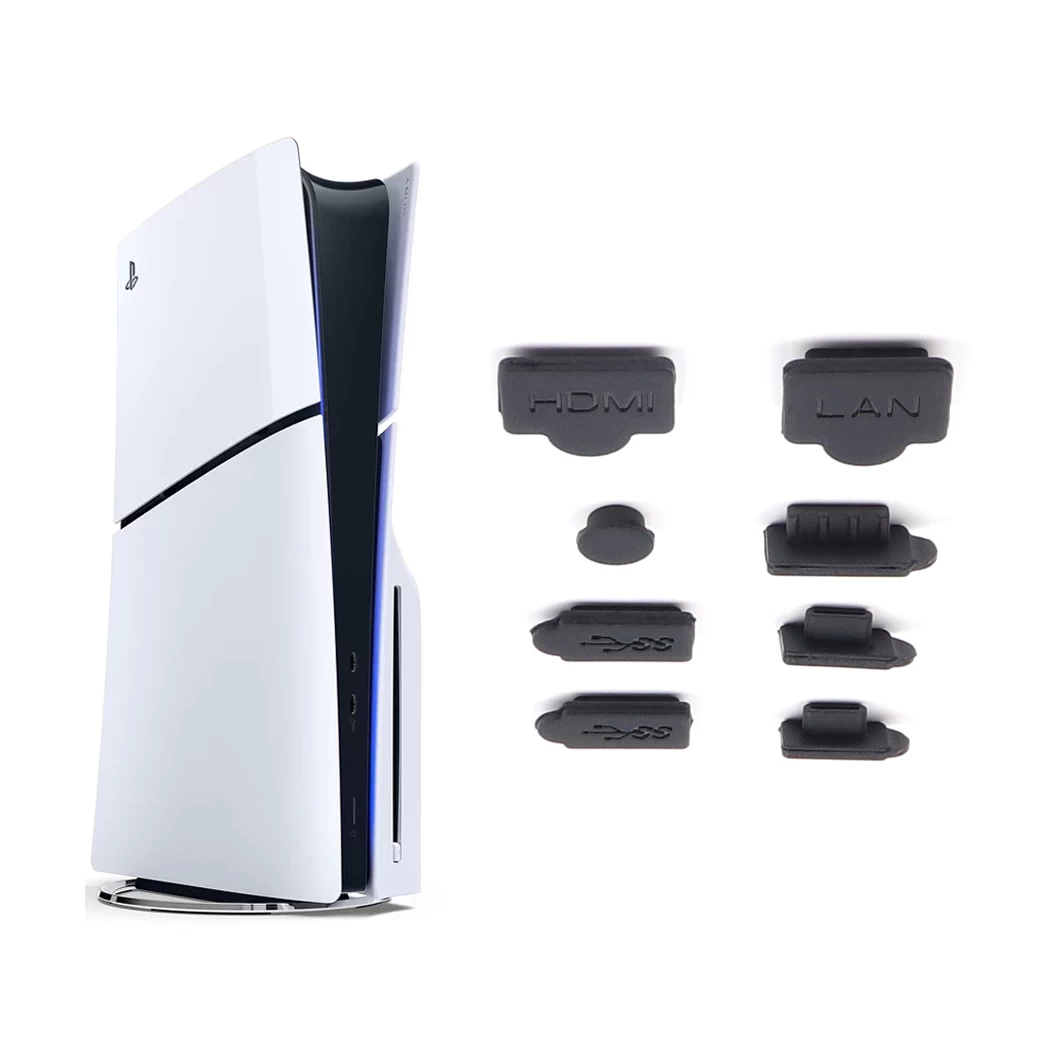 PS5 Slim : Dust Cover 8 Piece (ซิลิโคนกันฝุ่น)