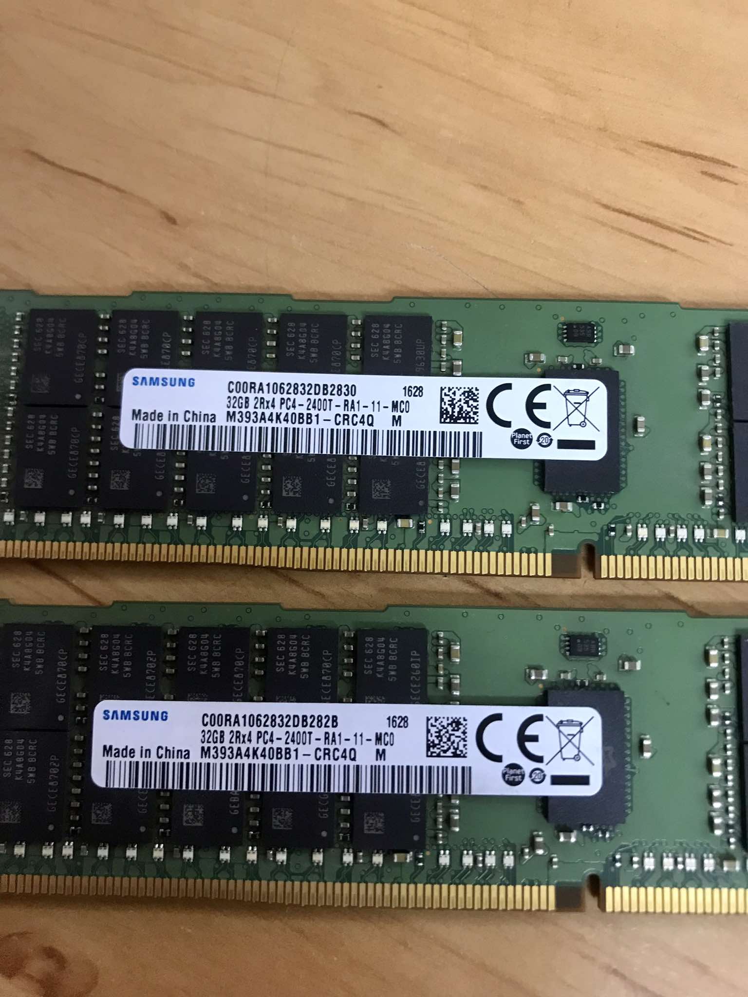 Samsung 32GB (2Rx4) PC4-2400T -R Server Memory Ram // M393A4K40BB1-CRC4Q (Used) // สินค้ารับประกัน โดย บริษัท อะไหล่เซิร์ฟเวอร์ จำกัด