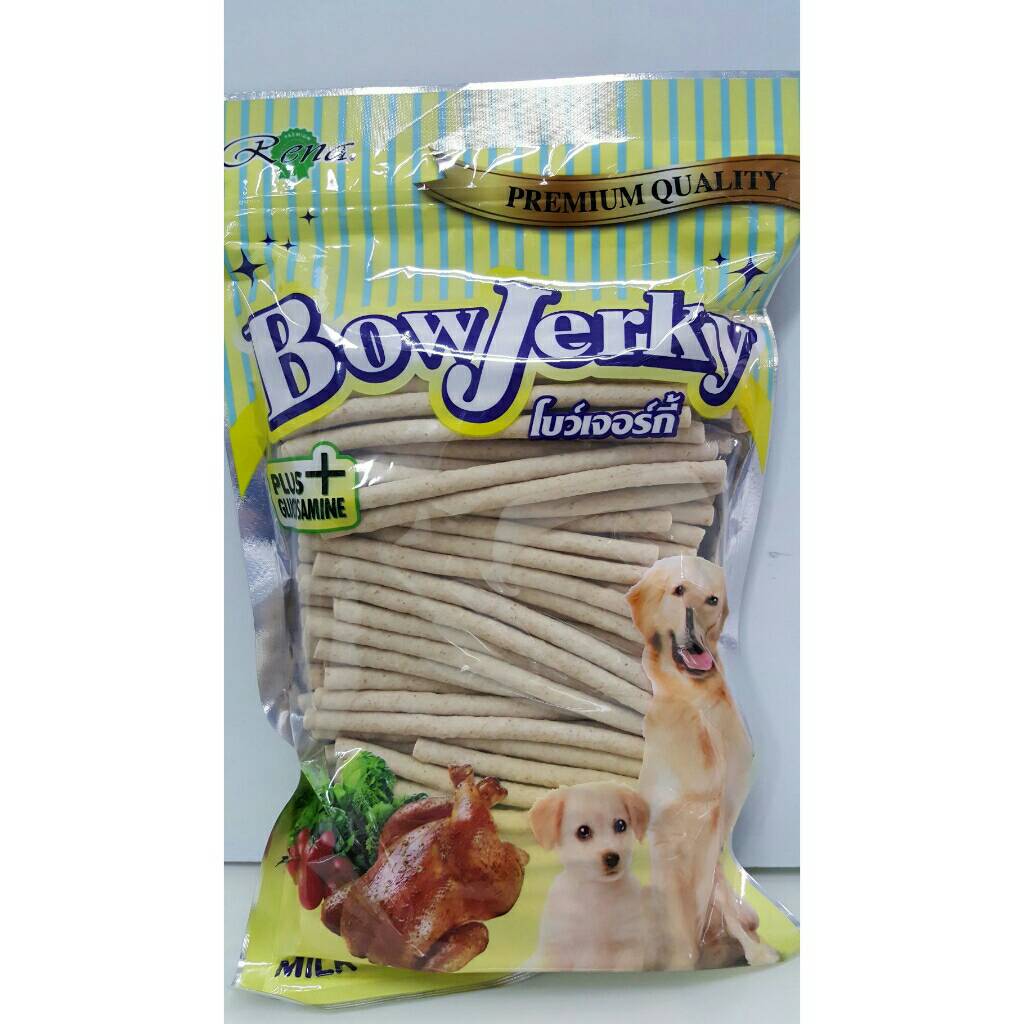 Bow jerky super soft Milk โบว์เจอร์กี้ รสนม ขนาด 800 กรัม