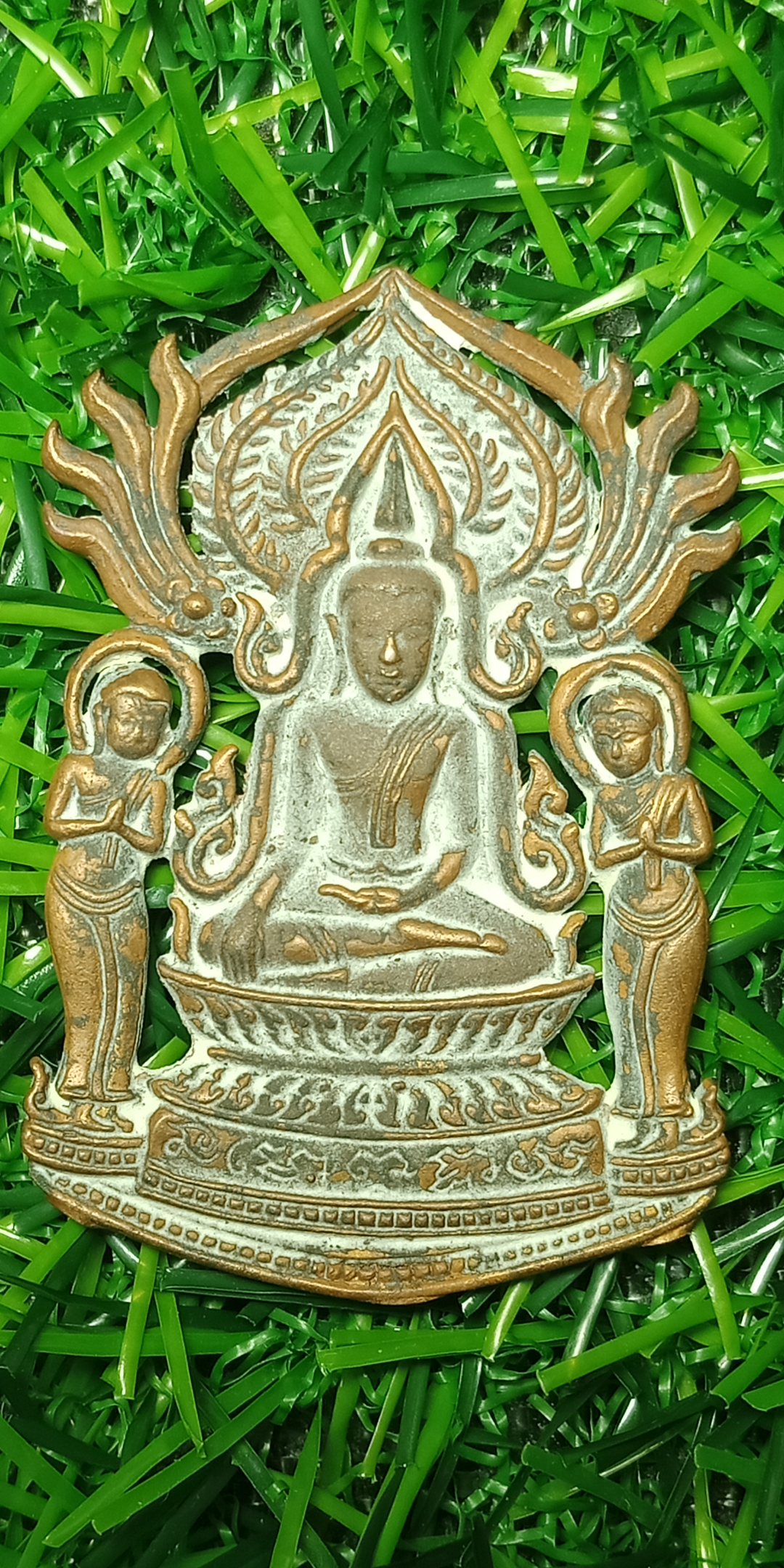 พระปรุหนังกำบังภัย หลวงพ่อรักษ์ อนาลโย วัดสุทธาวาส วิปัสสนา จ.อยุธยา เนื้อสัมฤทธิ์