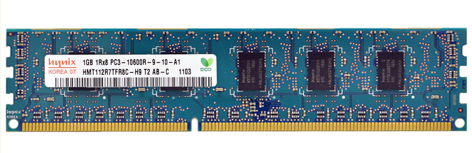 Hynix 1GB PC3-10600R DDR3 240-P ECC RAM Memory Module / 1GB 1Rx8 PC3-10600R / HMT112R7BFR8C-H9 (Used) // สินค้ารับประกัน โดย บริษัท อะไหล่เซิร์ฟเวอร์ จำกัด
