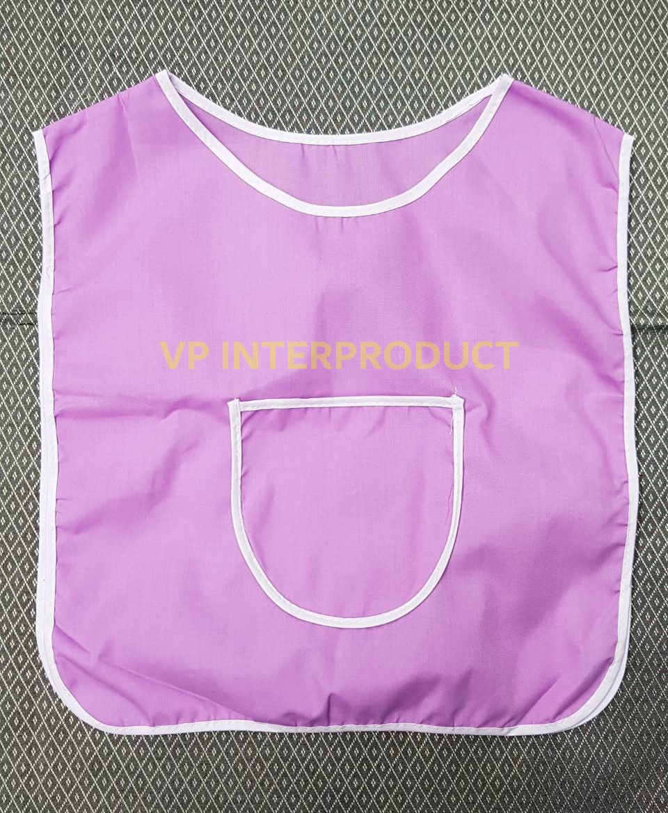 ผ้ากันเปื้อนเด็ก FREE SIZE เสื้อกันเปื้อน สวมหัวได้ รับปักโลโก้ตามแบบได้