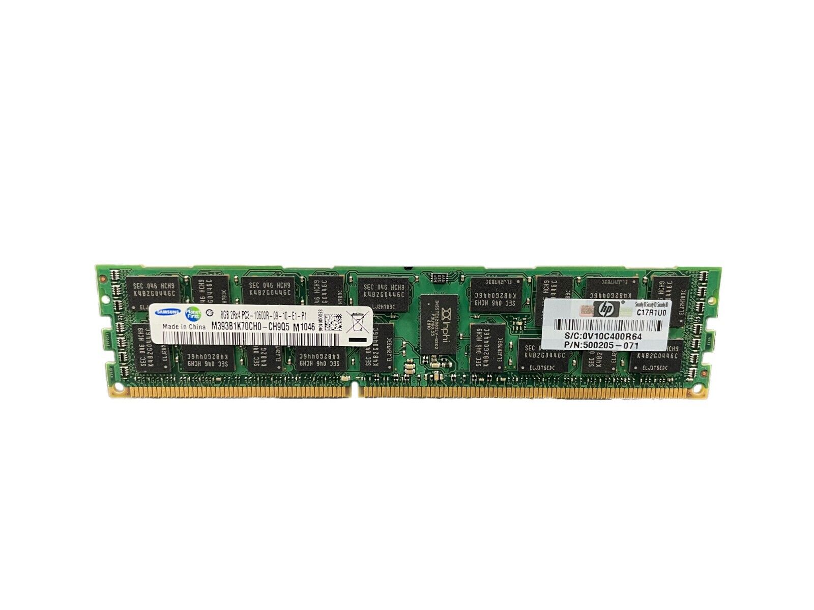 HP 8GB 2Rx4 PC3 -10600R DDR3 Memory Server // 500205-071 (Used) // สินค้ารับประกัน โดย บริษัท อะไหล่เซิร์ฟเวอร์ จำกัด
