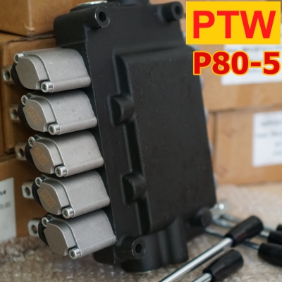 ไฮโดรลิคคอนโทรนวาวร์(6หุน) PTW P80-5 (5แกน)(80L.)(3,000-4,600PSI)