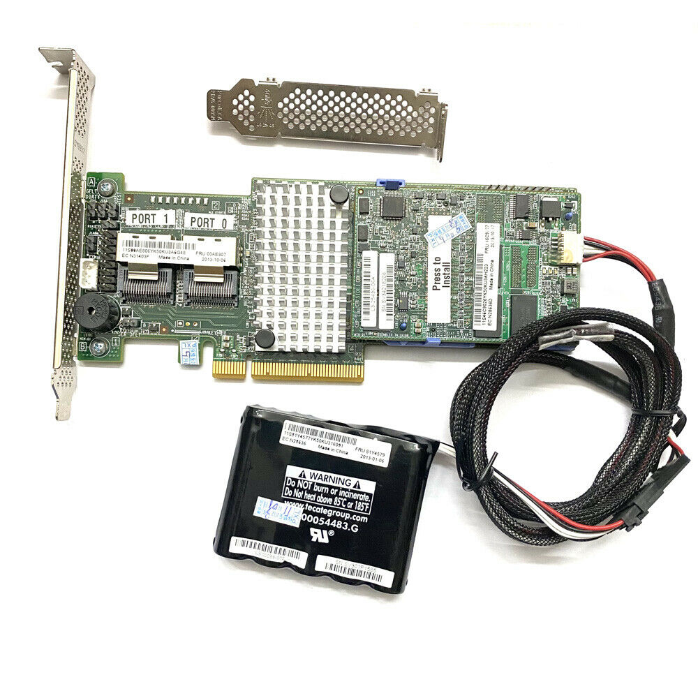 IBM M5110 PCI-E Server RAID 00AE807 46C9027 512MB cache + 81Y4579 BBU battery (Used) // สินค้ารับประกัน โดย บริษัท อะไหล่เซิร์ฟเวอร์ จำกัด