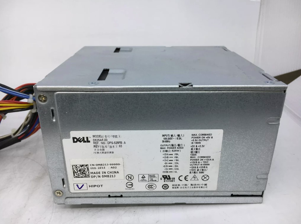 Dell Precision T3500 525W Power Supply // 0M821J (Used) // สินค้ารับประกัน โดย บริษัท อะไหล่เซิร์ฟเวอร์ จำกัด