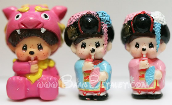 โมเดลลิงน้อยมอนจิจิจิ๋ว 7 ตัว (Monchhichi)