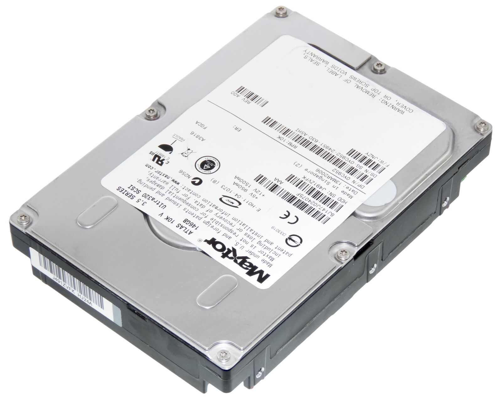 Dell 146GB 10K SCSI U320 80-PIN 3.5" Hard Drive // 0YC952 / 8J147004075F (Used) // สินค้ารับประกัน โดย บริษัท อะไหล่เซิร์ฟเวอร์ จำกัด