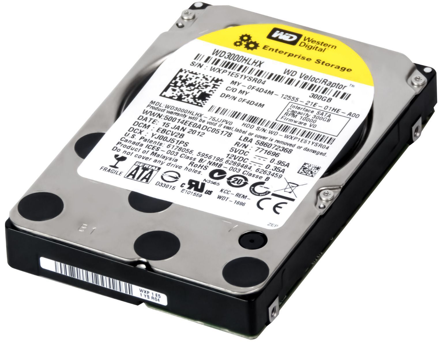 WD 300GB 10K 6G SATA 32MB III 2.5" Hard Drive // Dell 0F4D4M / WD3000HLHX (Used) // สินค้ารับประกัน โดย บริษัท อะไหล่เซิร์ฟเวอร์ จำกัด