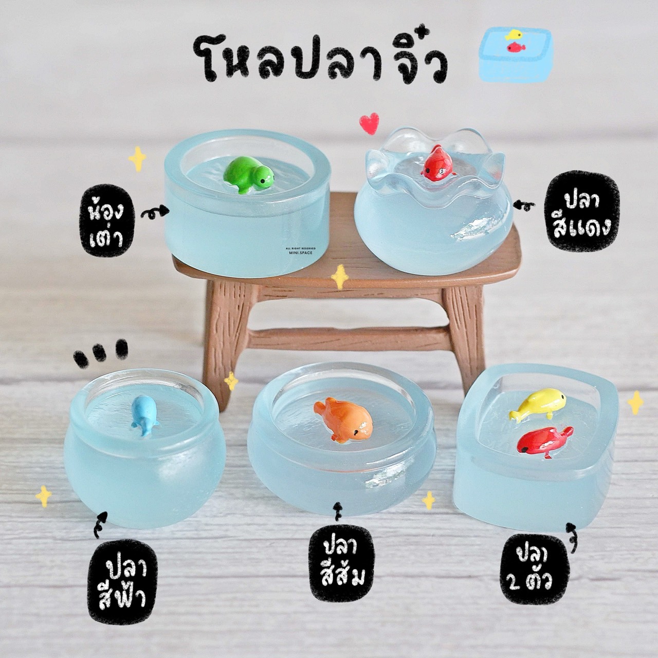 Z-mini โมเดลอ่างปลากับแมวน้อย อ่างปลาทอง ปลาคราฟ MS6192 ตุ๊กตาจิ๋ว โมเดลจิ๋ว ฟิกเกอร์ ตั้งโต๊ะน่ารัก ตุ๊กตาจัดสวนถาด แต่งบ้าน แต่งสวน