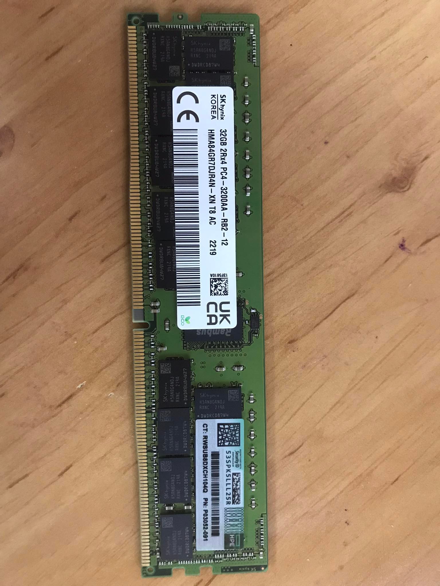 HPE 32GB (2Rx4) PC4-3200AA -R DDR4 Memory RAM // P03052-091 (NEW) // สินค้ารับประกัน โดย บริษัท อะไหล่เซิร์ฟเวอร์ จำกัด