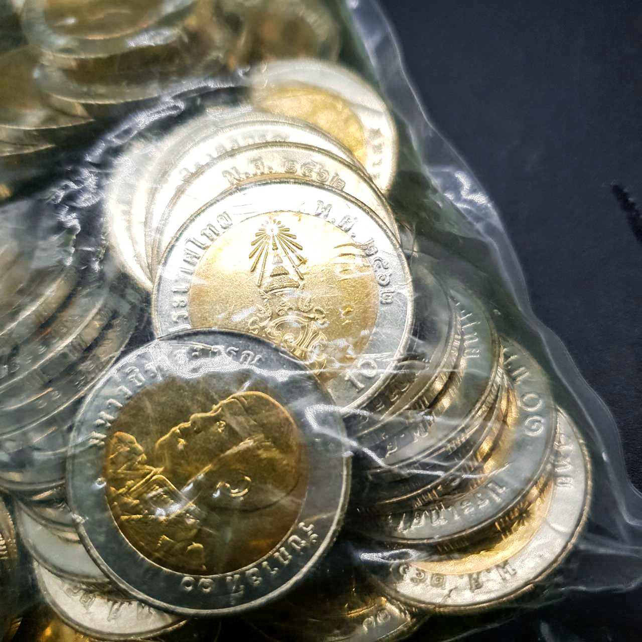 เหรียญ 10บาท ปี 2562 ร.10 ยกถุง 100 เหรียญ