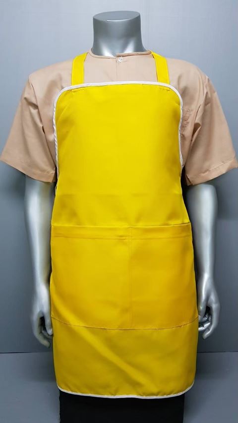 ผ้ากันเปื้อน เสื้อกันเปื้อน เอี้ยมผูกเอว ปรับขนาดได้ มีหลายสีพร้อมส่ง