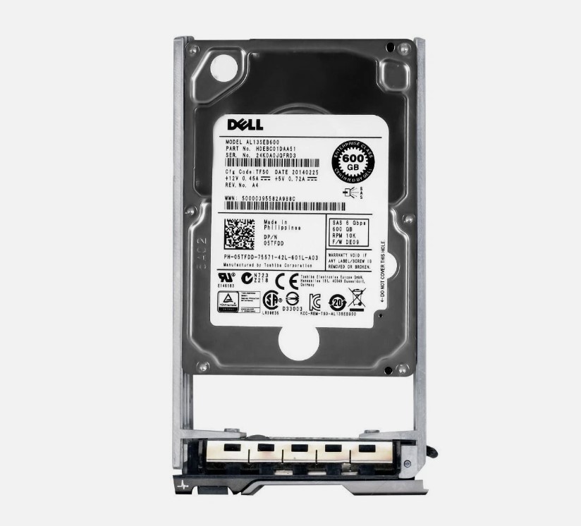 Dell 600GB 10K 6G SAS 2.5" RPM SFF Server HDD Hard Drive // 05TFDD / AL13SEB600 (Used) // สินค้ารับประกัน โดย บริษัท อะไหล่เซิร์ฟเวอร์ จำกัด